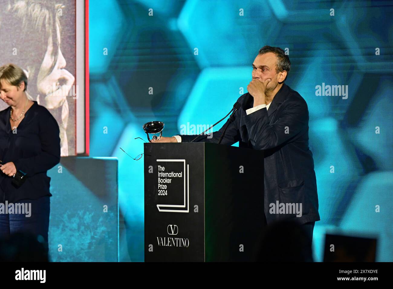 LONDON, ENGLAND MAY 21 2024 Translator Michael Hofman winners of the International Booker