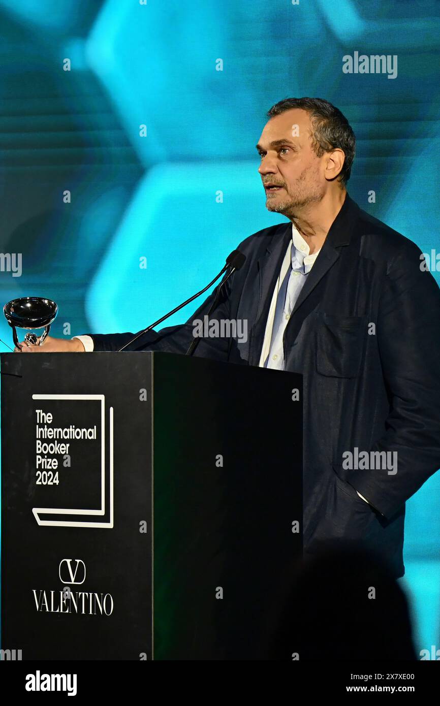 LONDON, ENGLAND MAY 21 2025 Translator Michael Hofman winners of the International Booker