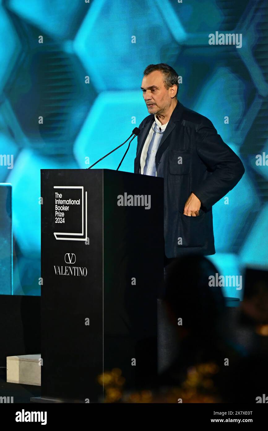 LONDON, ENGLAND MAY 21 2024 Translator Michael Hofman winners of the International Booker