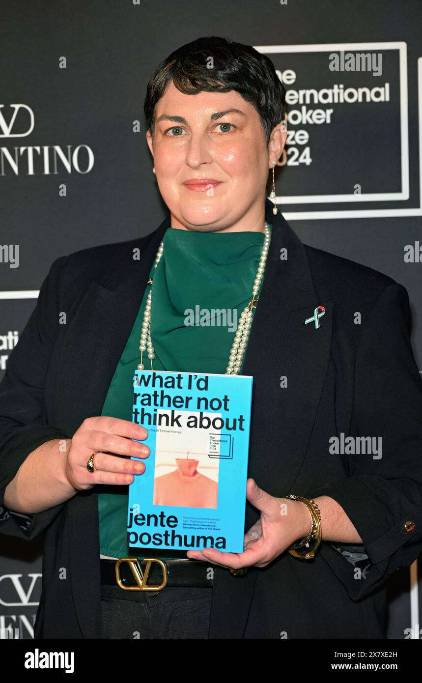 LONDON, ENGLAND - MAY 21 2024: Translator Sarah Timmer Harvey with the shortlisted book 'What I'd Rather Not Think About' attends The International Booker Prize 2024 announcement at Tate Modern in London, England. Credit: See Li/Picture Capital/Alamy Live News Stock Photo