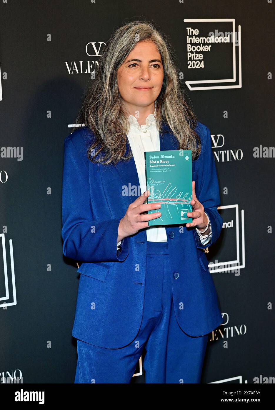 LONDON, ENGLAND - MAY 21 2024: Author Selva Almada with the shortlisted book 'Not a River'attends The International Booker Prize 2024 announcement at Tate Modern in London, England. Credit: See Li/Picture Capital/Alamy Live News Stock Photo