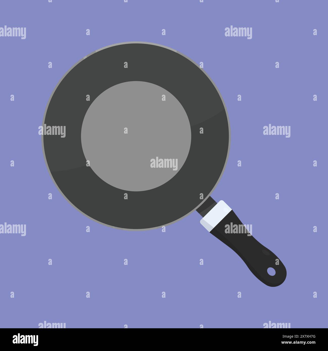 Frying Pan Vector icon. frying cooking pan illustration icon. cartoon cooking pan Stock Vector