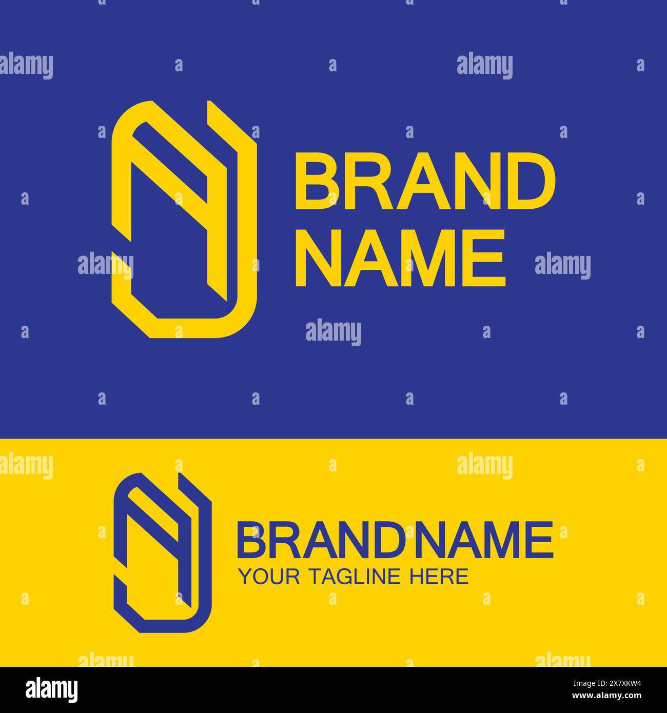 Creative letter AJ or JA monogram simple logo design. Stock Vector