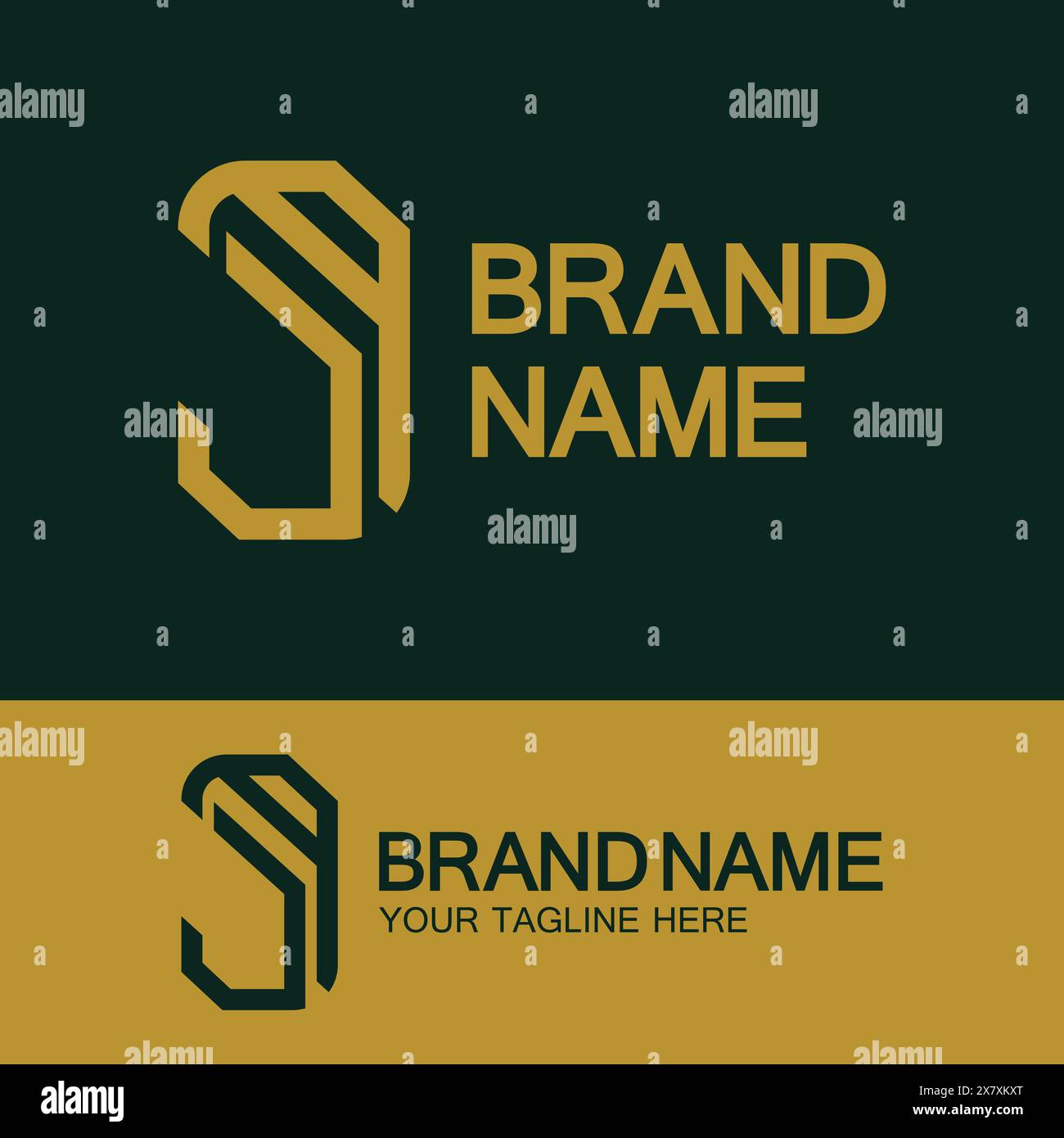 Creative letter AJ or JA monogram  simple logo design. Stock Vector