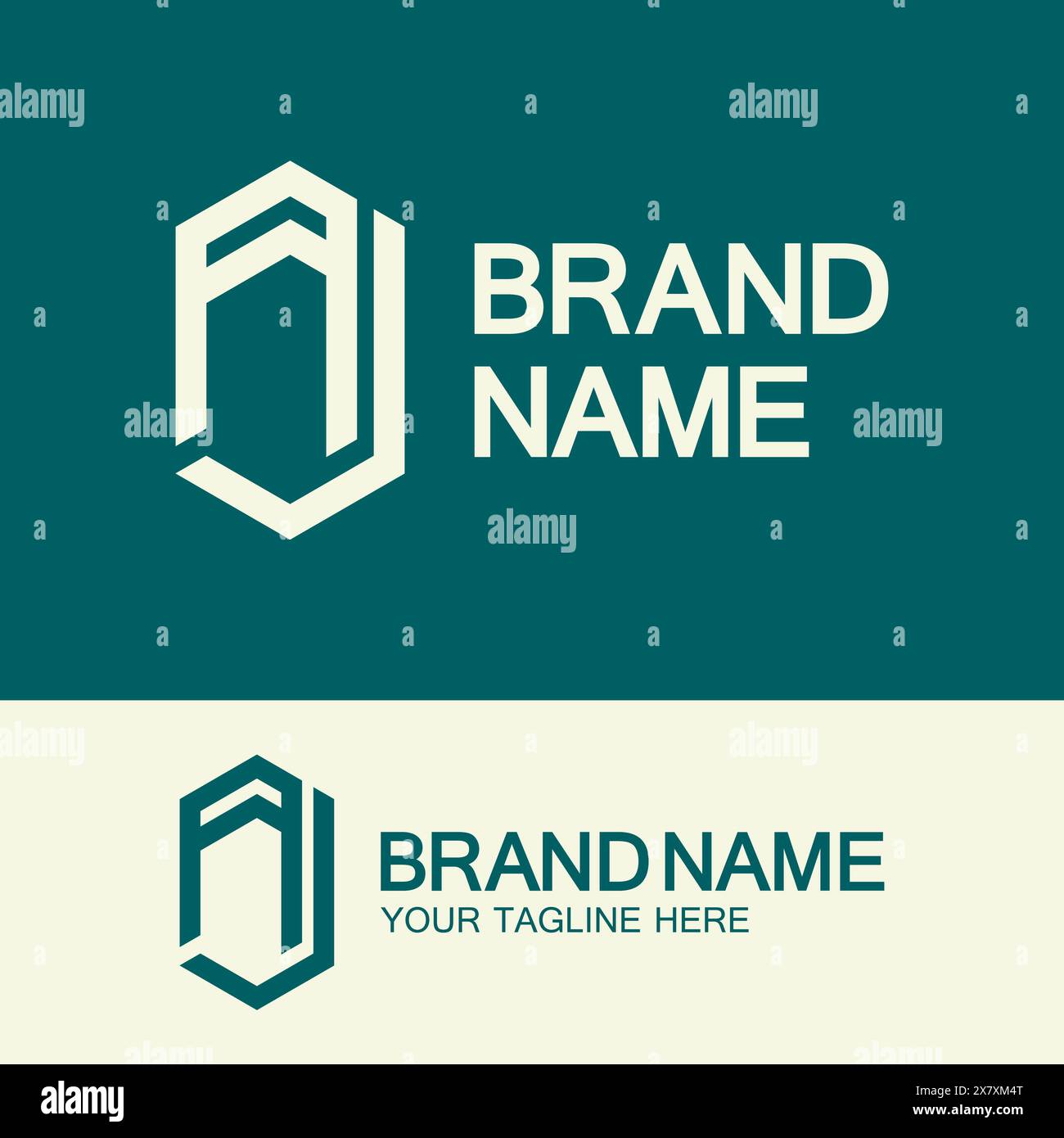 Creative letter AJ or JA monogram  simple logo design. Stock Vector