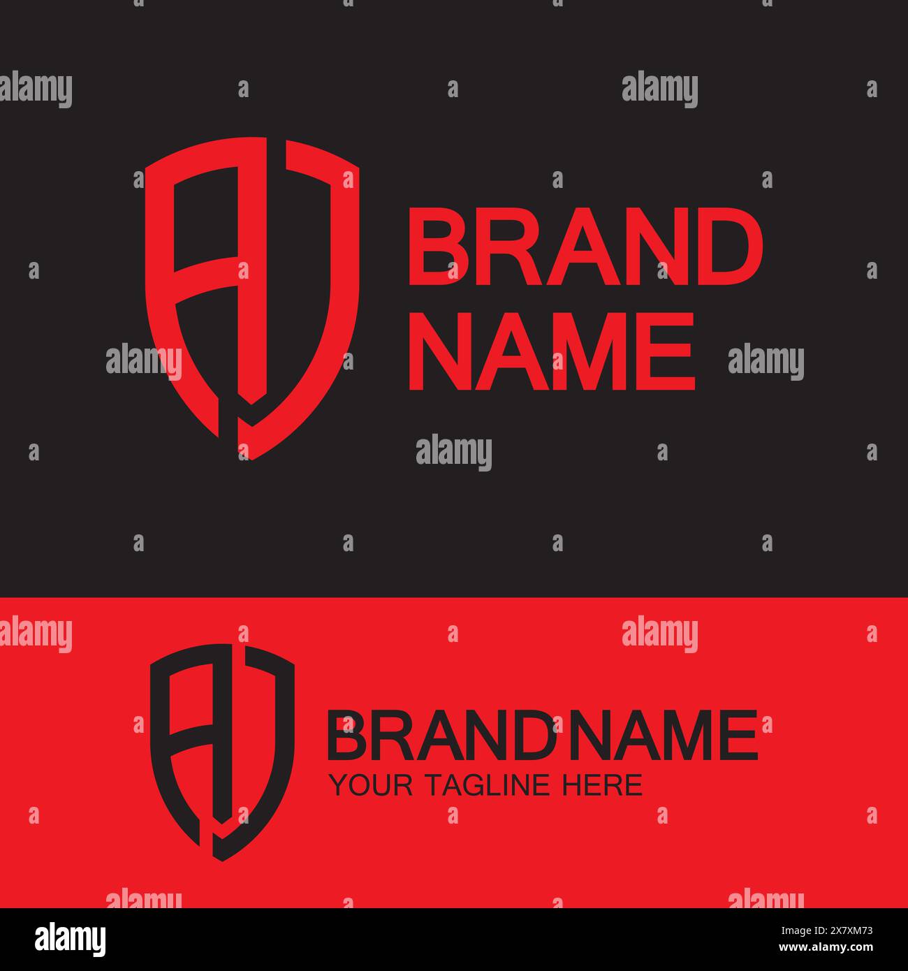 Creative letter AJ or JA monogram  simple logo design. Stock Vector