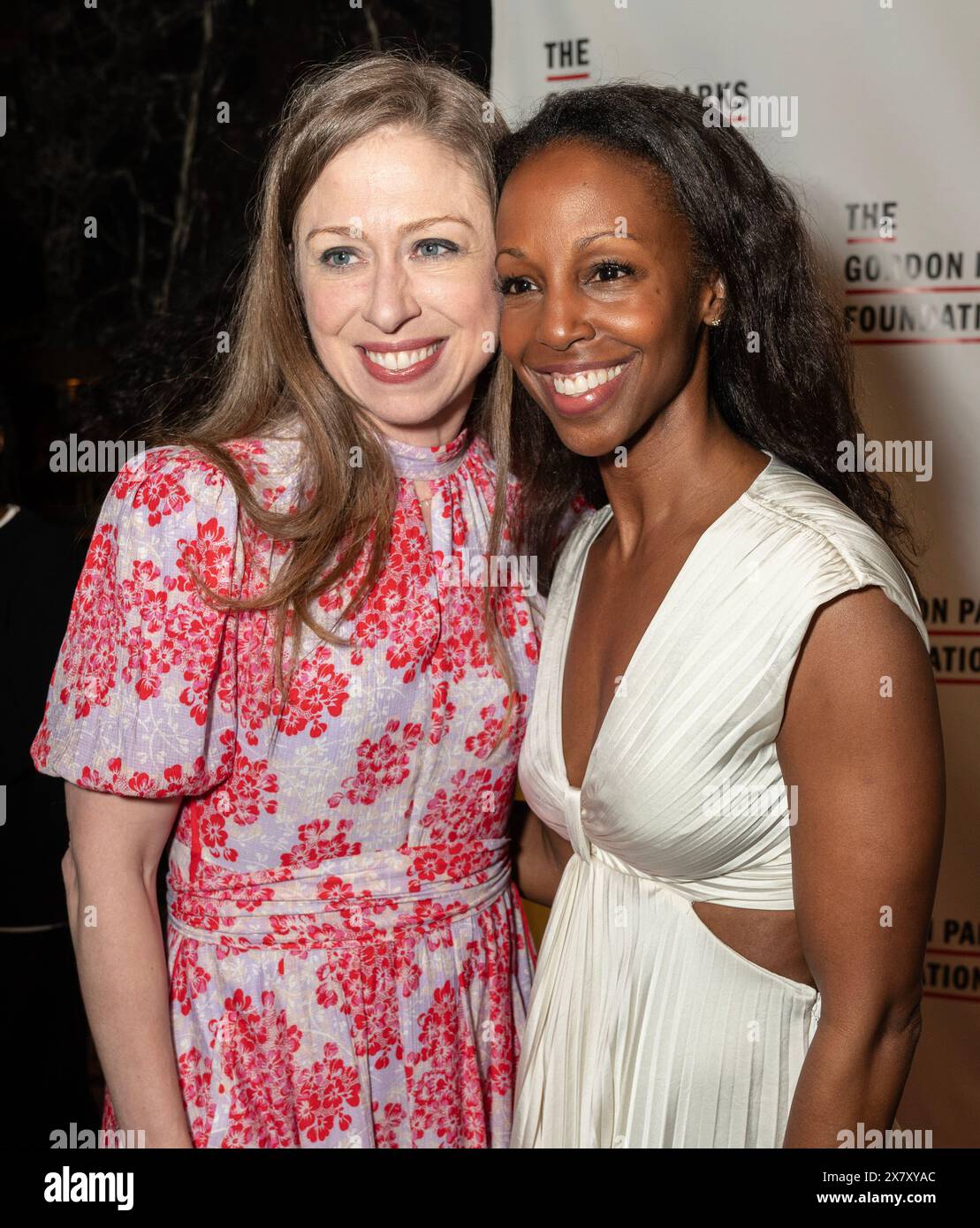 Chelsea Clinton (L) attends 2024 Annual Gordon Parks Foundation Gala at ...