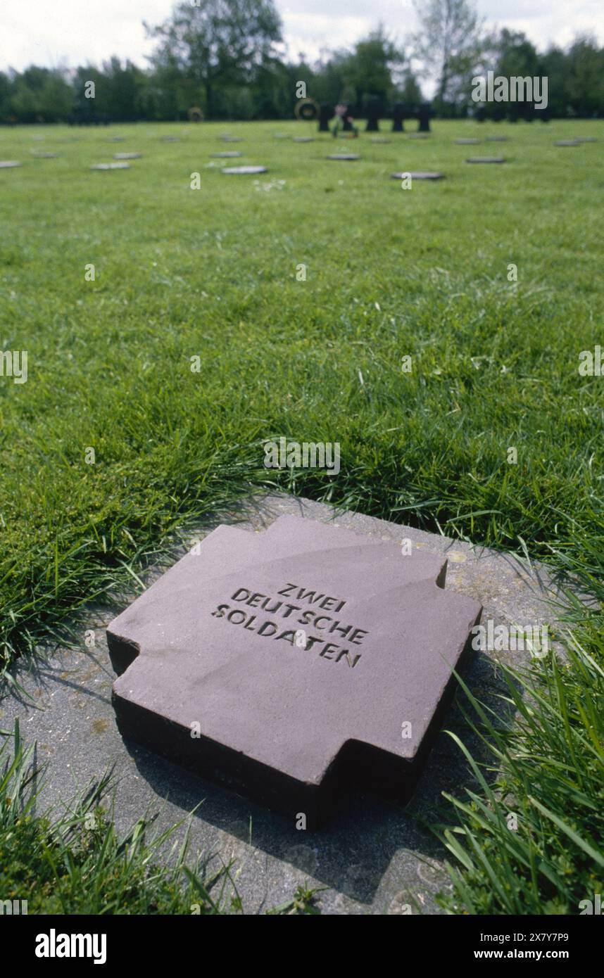 - Normandy, sites of allied landing of June 1944, German military cemetery of La Cambe   - Normandia, i luoghi degli sbarchi alleati del giugno 1944, cimitero militare tedesco di La Cambe Stock Photo