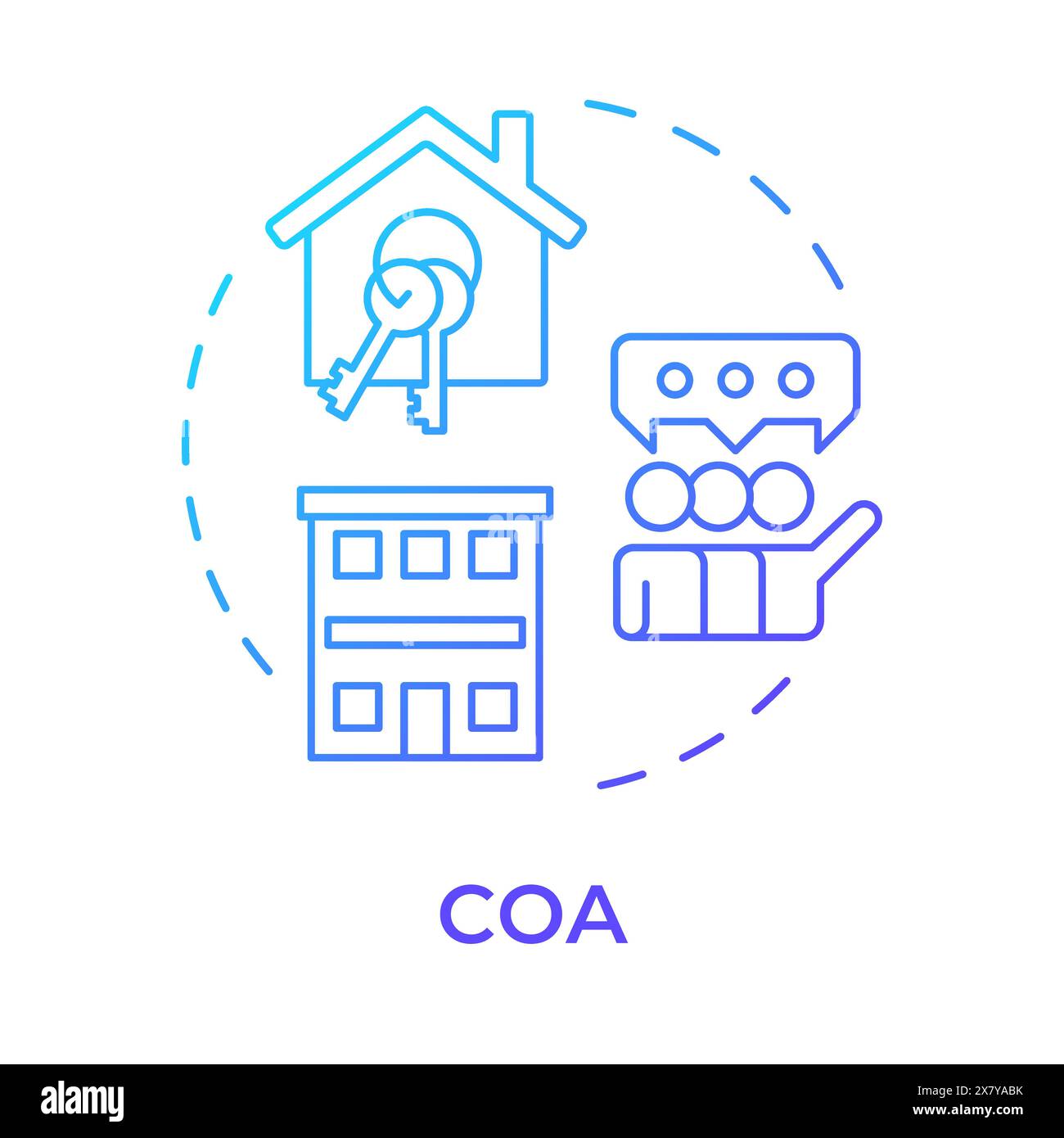 COA blue gradient concept icon Stock Vector Image & Art - Alamy