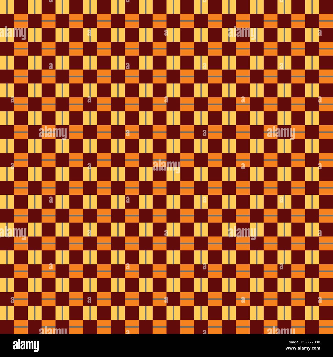 Modern masculine common geometric motif twist squares pattern abstract continuous background. Stock Vector