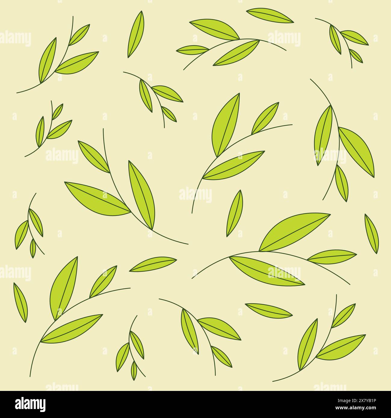 Luxury Nature green background vector. Floral pattern Stock Vector