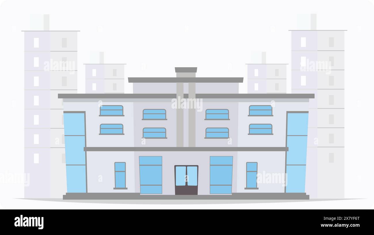 illustration of building modern style vector Stock Vector