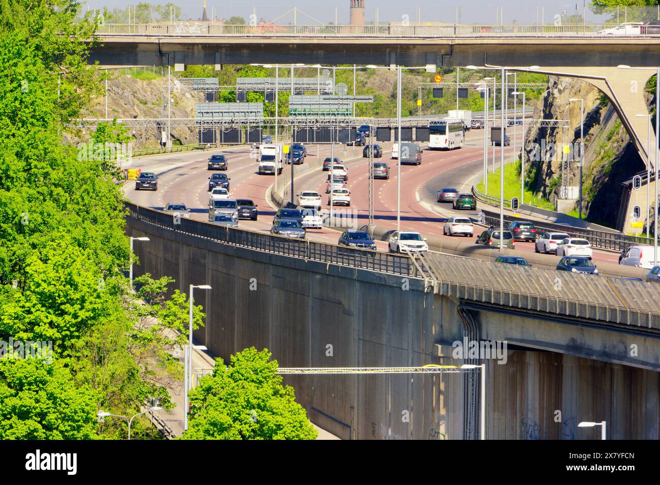 Essinge Bridge View of Essingeleden highway (bridge) in Stockholm Stock Photo - Alamy