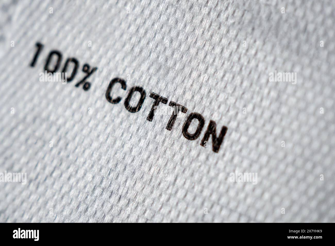 cotton fabric clothes label Stock Photo - Alamy