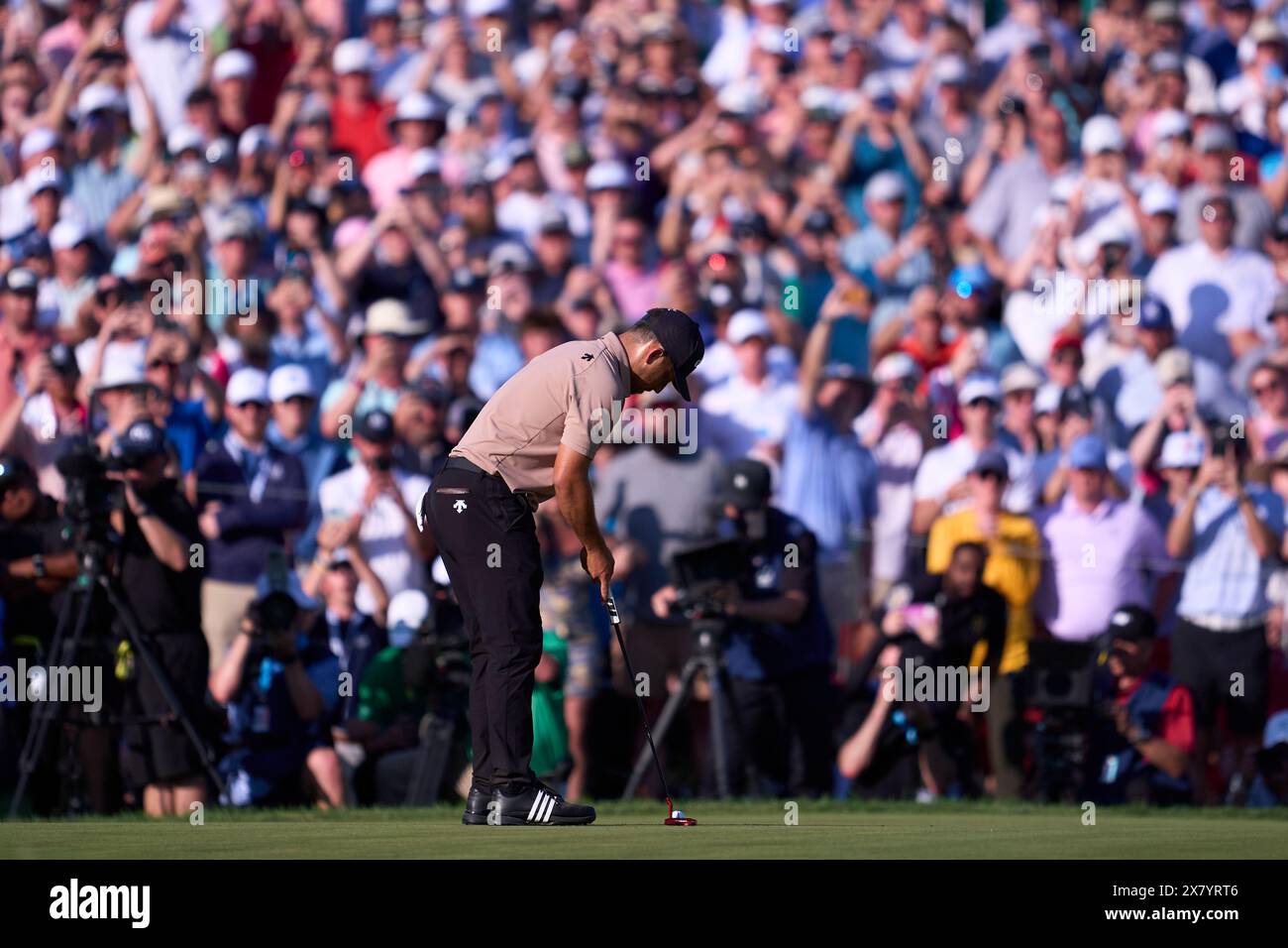 Xander Schauffele of United States in action during Round 4 of the 2024