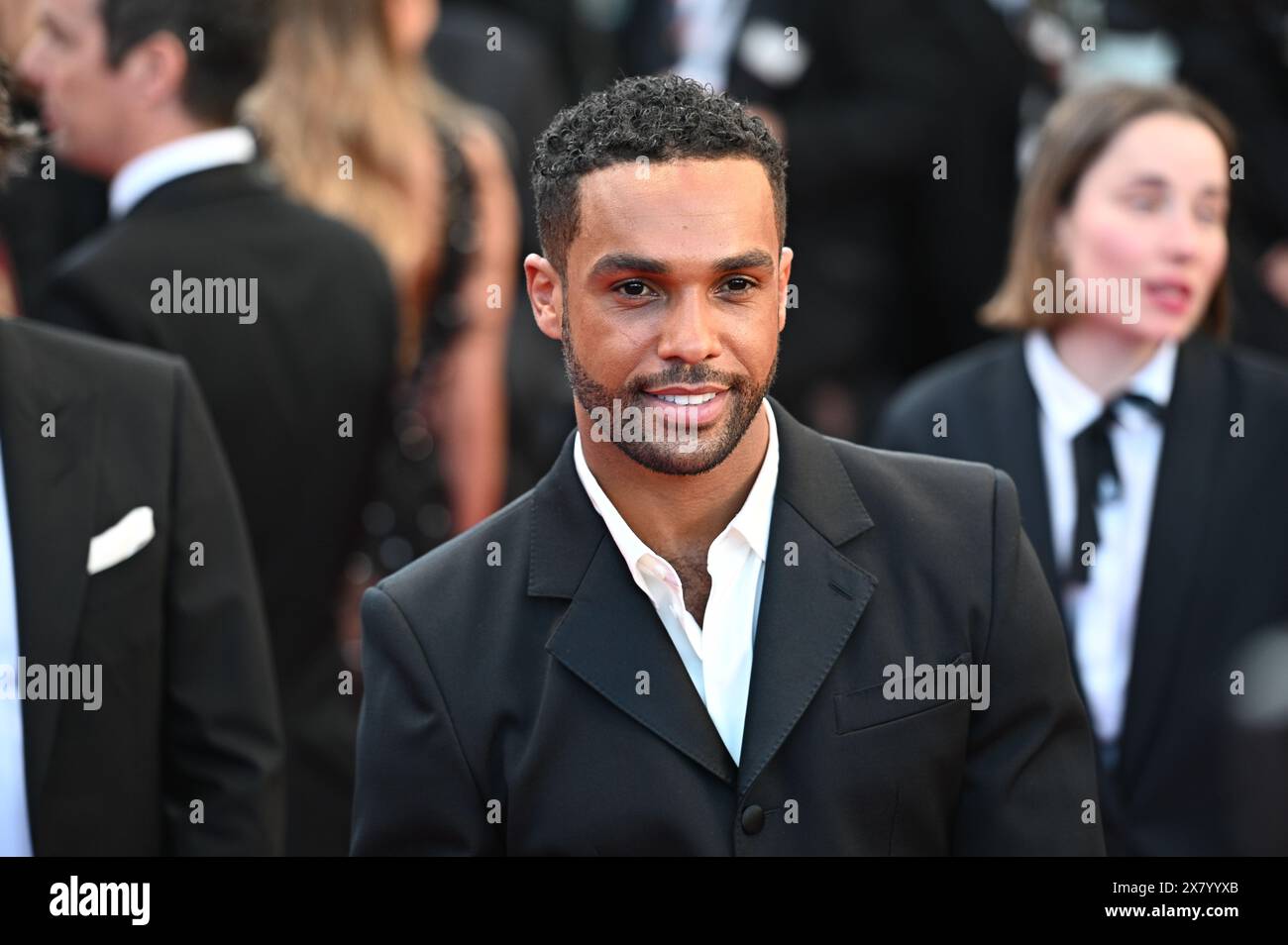 Cannes, France. 21st May, 2024. Lucien Laviscount is attending the ''Marcello Mio'' Red Carpet at the 77th annual Cannes Film Festival at Palais des Festivals in Cannes, France, on May 21, 2024. (Photo by Stefanos Kyriazis/NurPhoto) Credit: NurPhoto SRL/Alamy Live News Stock Photo