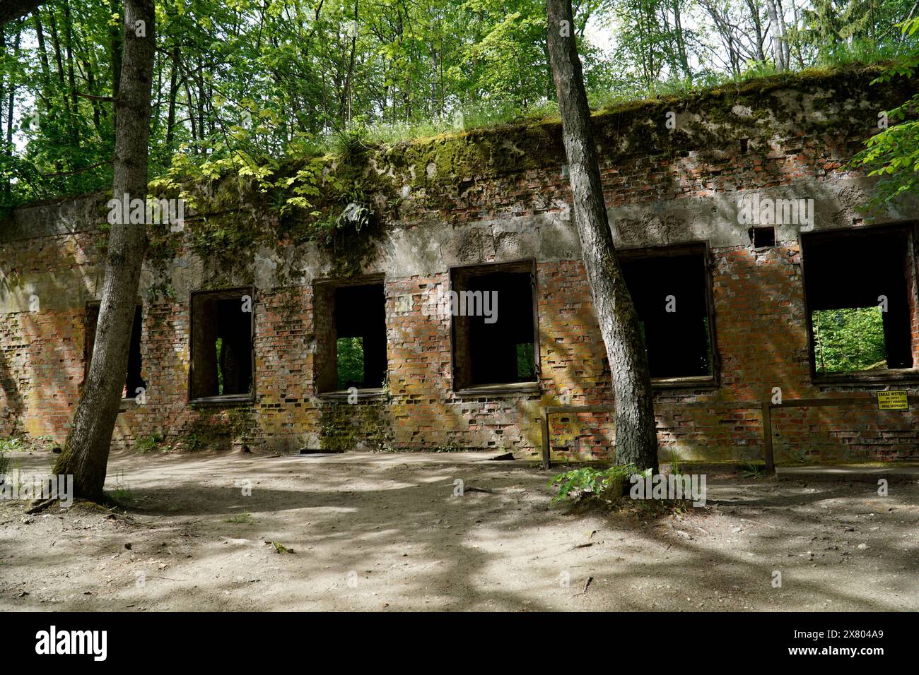 Ketrzyn, Gierloz, Poland - May 11th 2024 - Reichsmarschall Hermann Goring house remains at Wolf's Liar Stock Photo