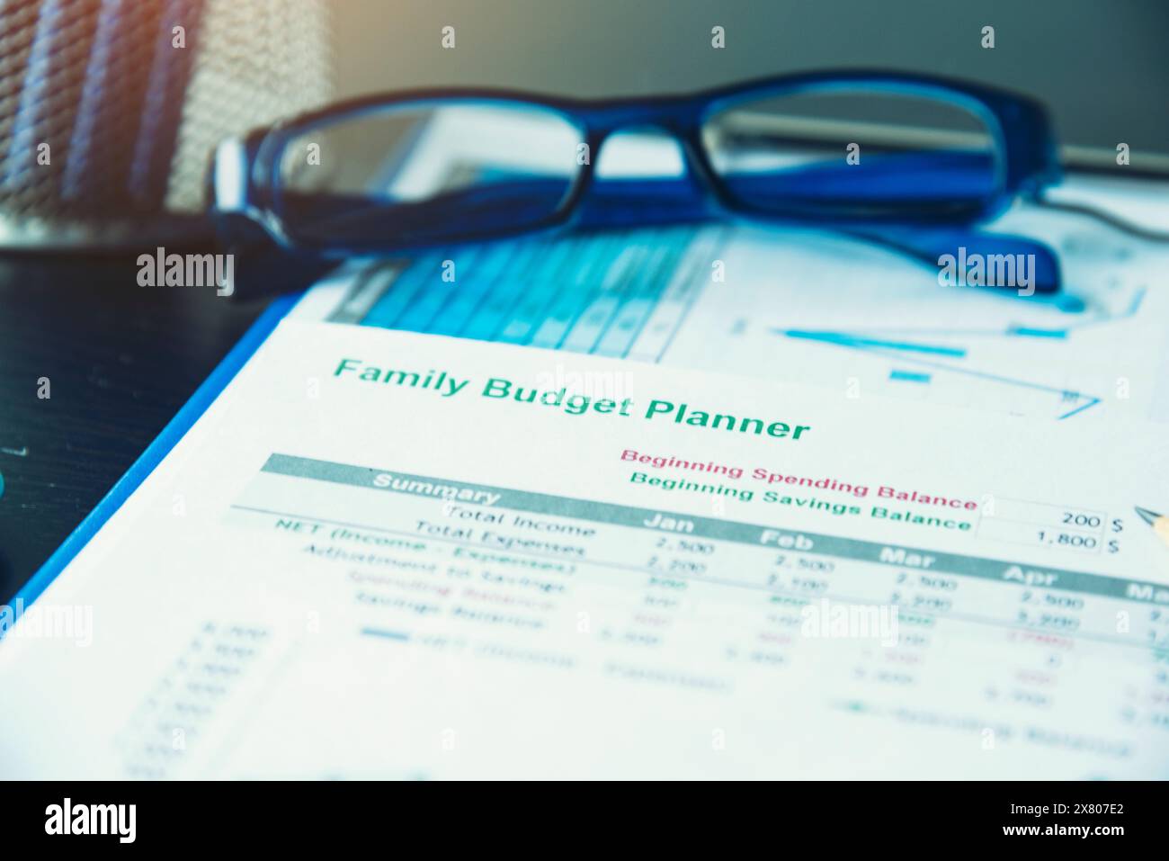 Excel graph with spreadsheet document showing information financial