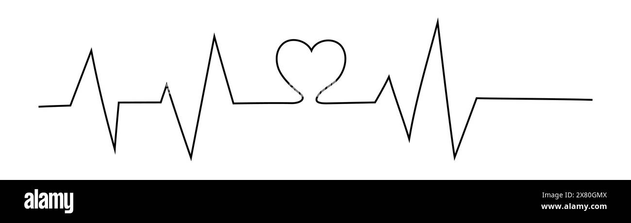heart cardiogram icon on white background Stock Vector Image & Art - Alamy