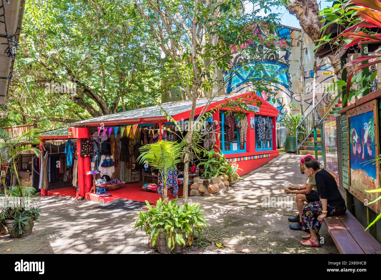 Original Kuranda Village market stalls in North Queensland, Australia ...