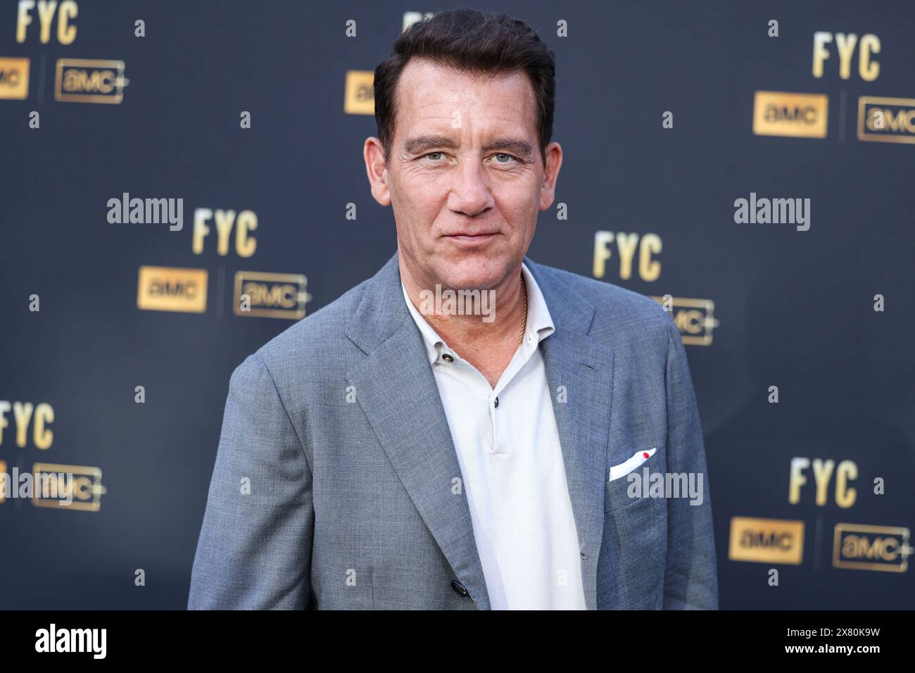 North Hollywood, United States. 21st May, 2024. NORTH HOLLYWOOD, LOS ANGELES, CALIFORNIA, USA - MAY 21: Clive Owen arrives at the AMC Networks' 'AMC Presents: Storytelling Uncompromised' Emmy FYC Event For 'Dark Winds' Season 2, 'Monsieur Spade' And 'Parish' held at the Wolf Theatre at Saban Media Center at the Academy of Television Arts and Sciences on May 21, 2024 in North Hollywood, Los Angeles, California, United States. (Photo by Xavier Collin/Image Press Agency) Credit: Image Press Agency/Alamy Live News Stock Photo