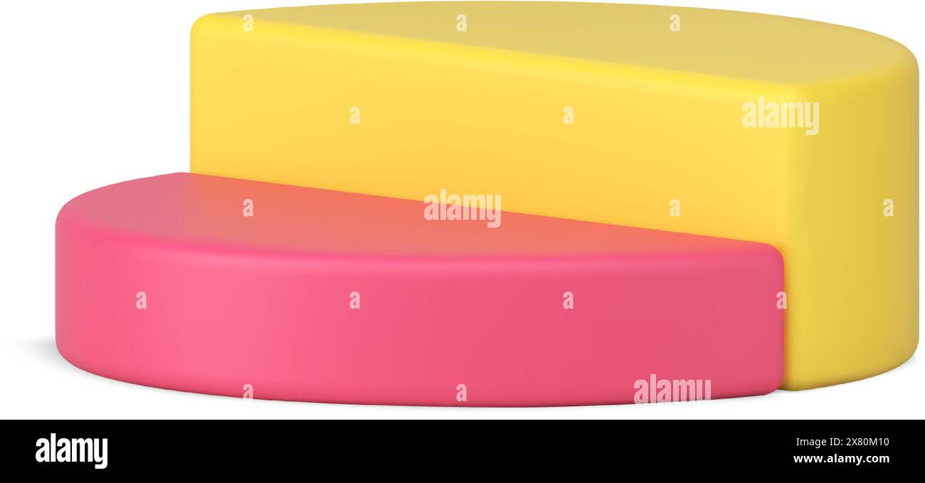 3d pie isometric cycle diagram icon for infographics vector illustration. Chart symbol can be used for graph presentation. Stock Vector