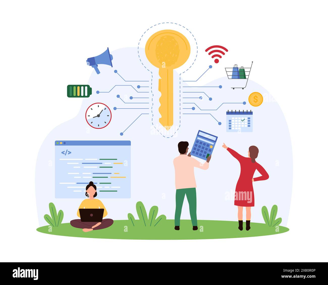 Encrypt data Stock Vector Images - Alamy