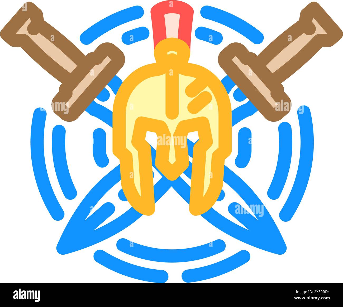 badge spartan roman greek color icon vector illustration Stock Vector ...