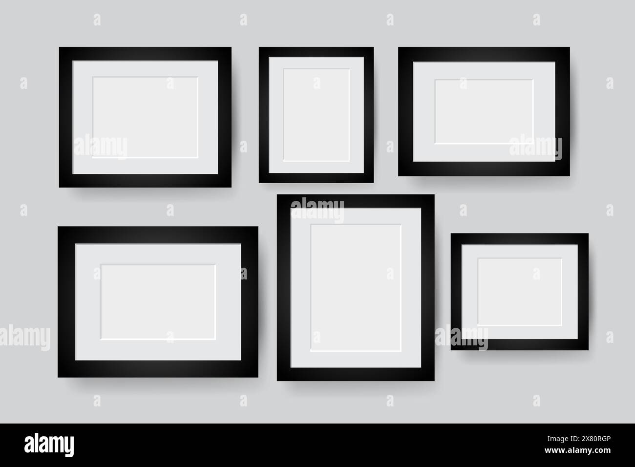Templates for picture montage or collage using photos as the frames Stock Vector