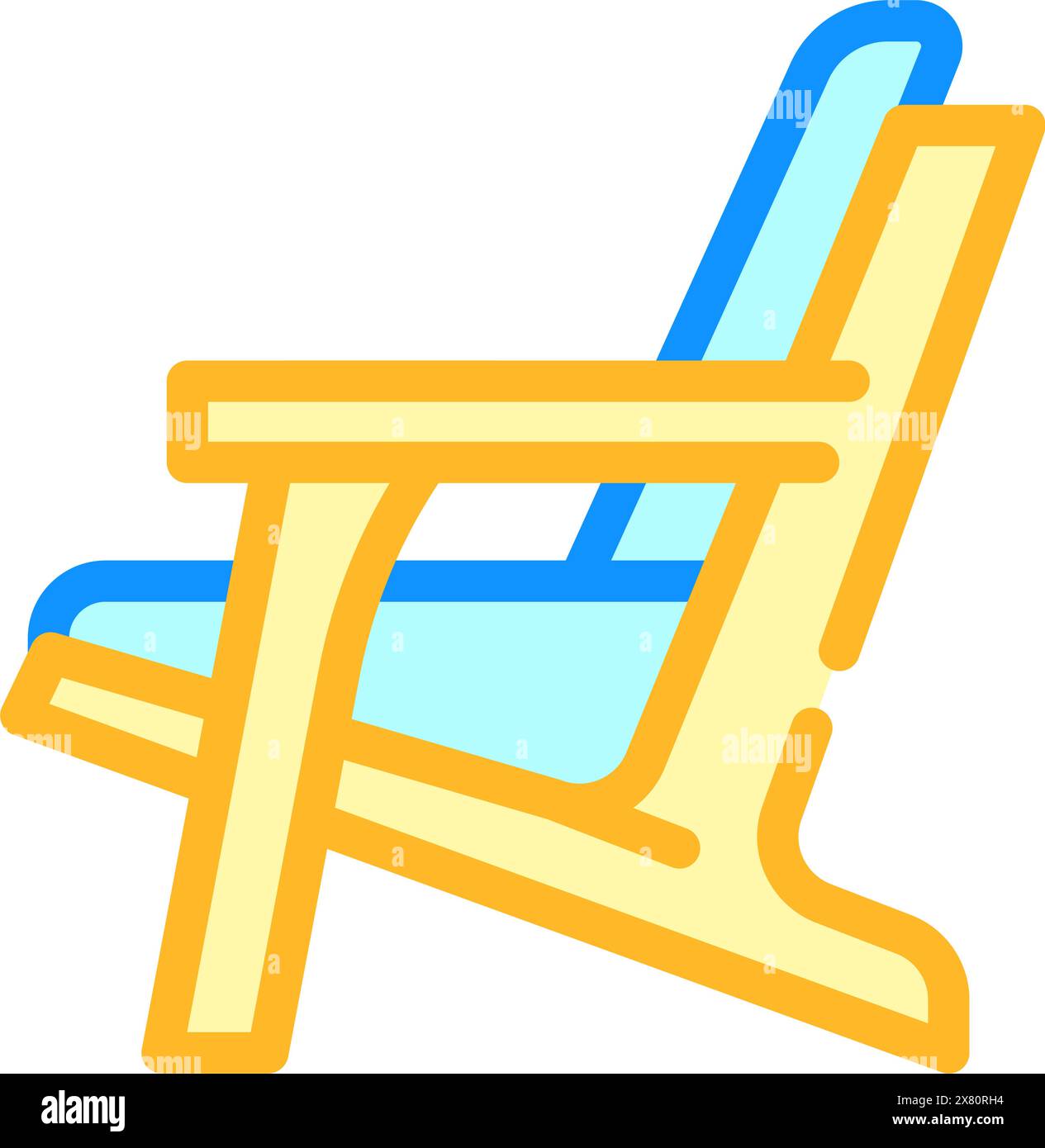 adirondack chair outdoor furniture color icon vector illustration Stock ...