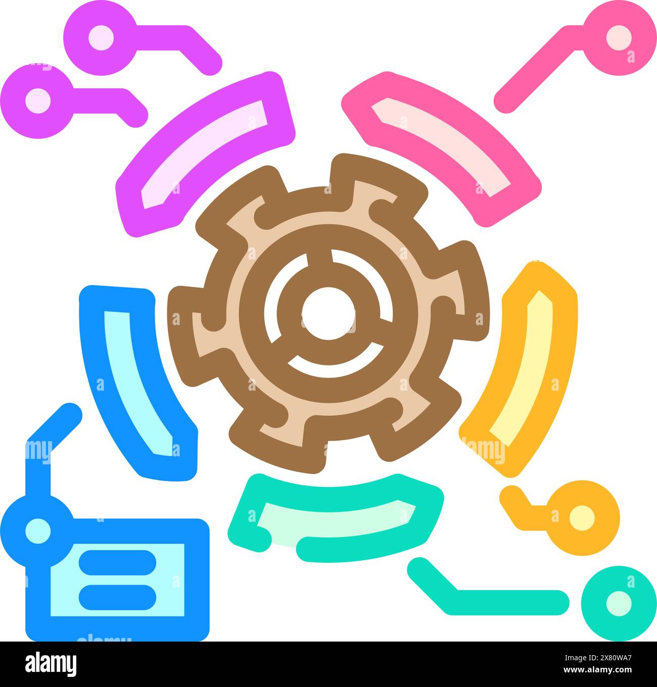 change management analyst color icon vector illustration Stock Vector ...