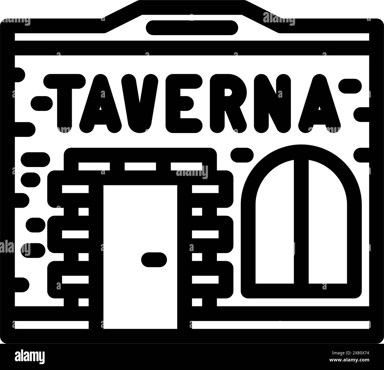 taverna street cafe line icon vector illustration Stock Vector