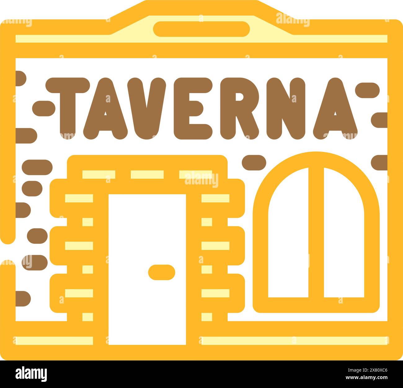 taverna street cafe color icon vector illustration Stock Vector