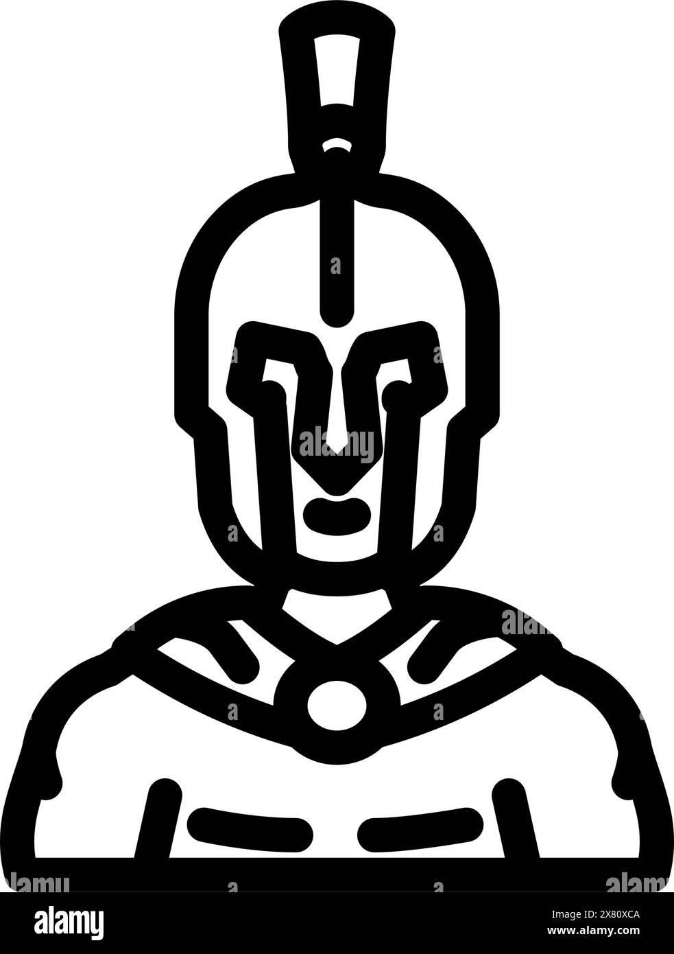 gladiator spartan roman greek line icon vector illustration Stock ...