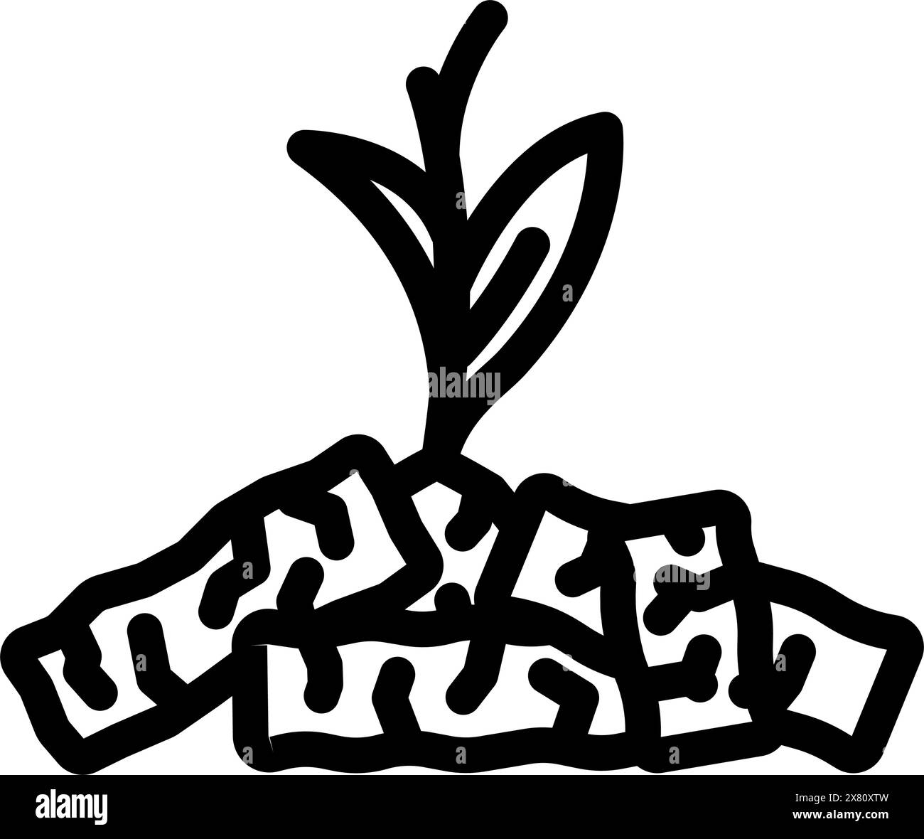 renewable wood pellets line icon vector illustration Stock Vector Image ...