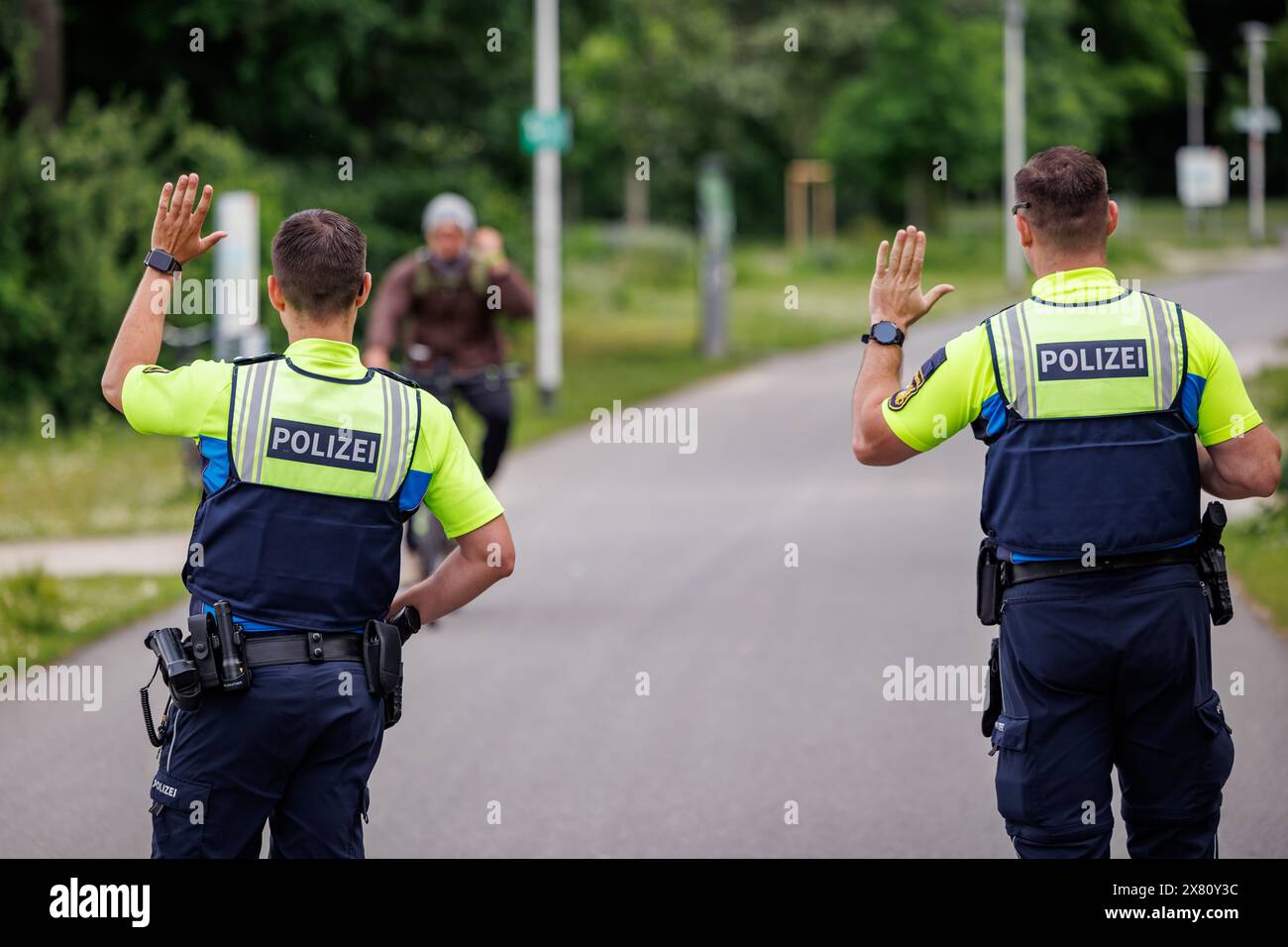 Nuremberg, Germany. 22nd May, 2024. Traffic police officers from the ...
