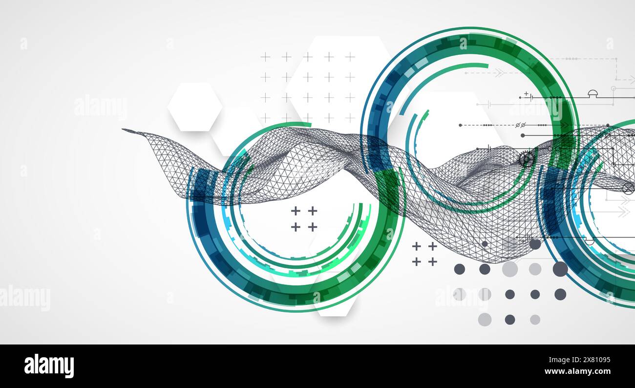 Wireframe concept. Abstract technology futuristic vector background ...