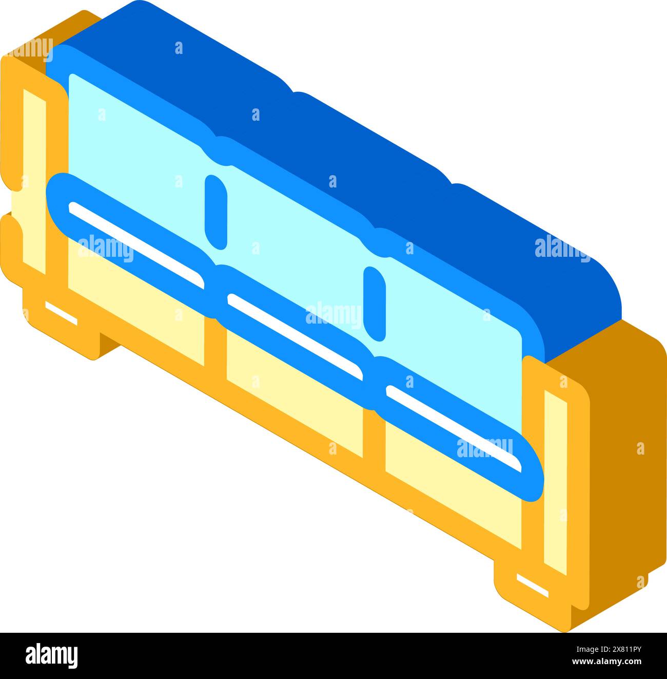 outdoor sofa outdoor furniture isometric icon vector illustration Stock ...
