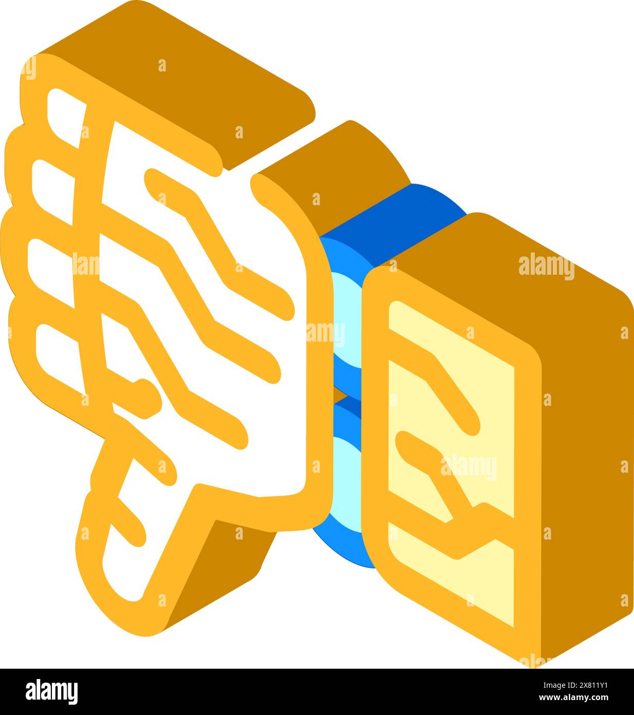 thumb down robot hand gesture isometric icon vector illustration Stock ...