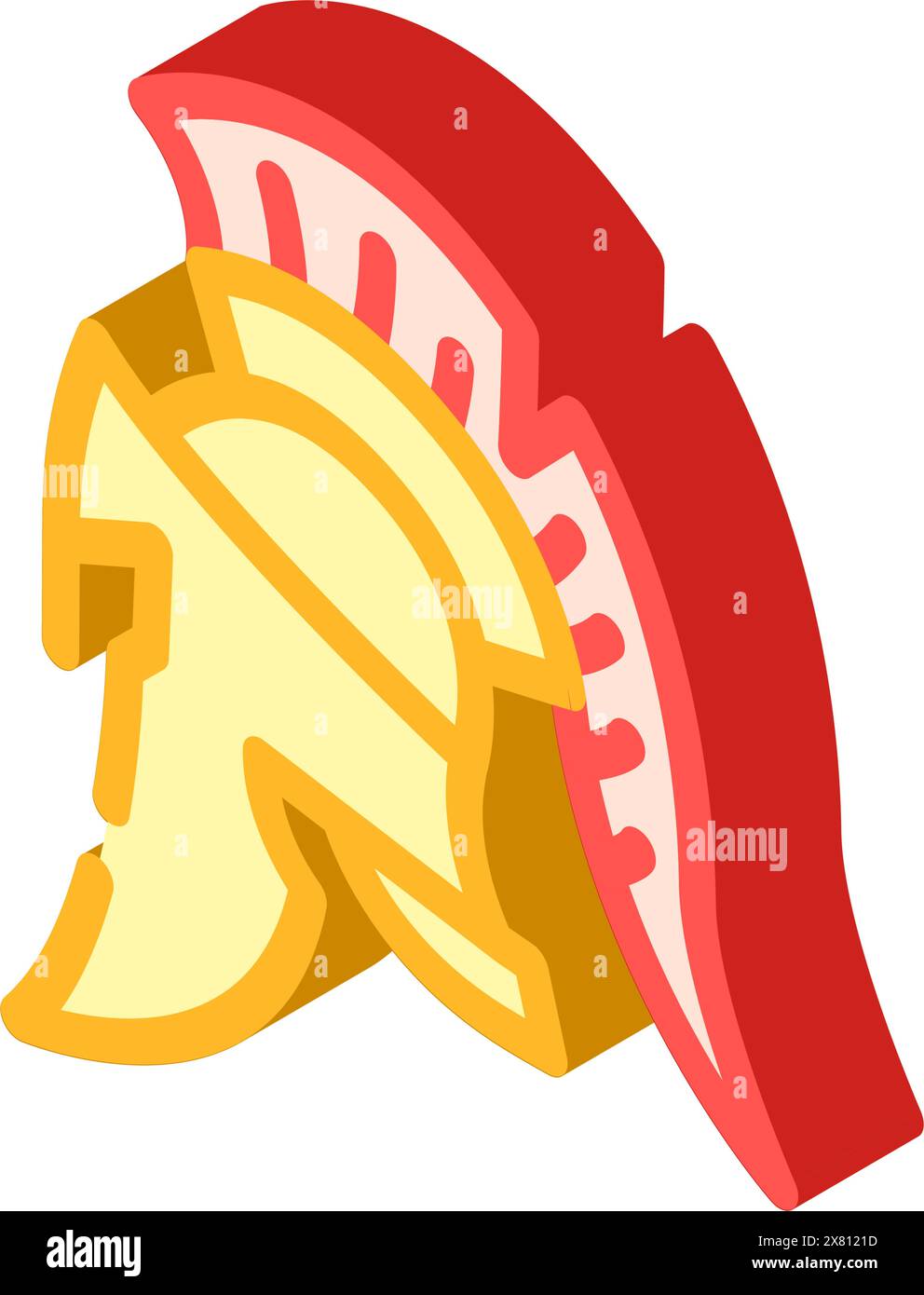 helmet spartan roman greek isometric icon vector illustration Stock ...