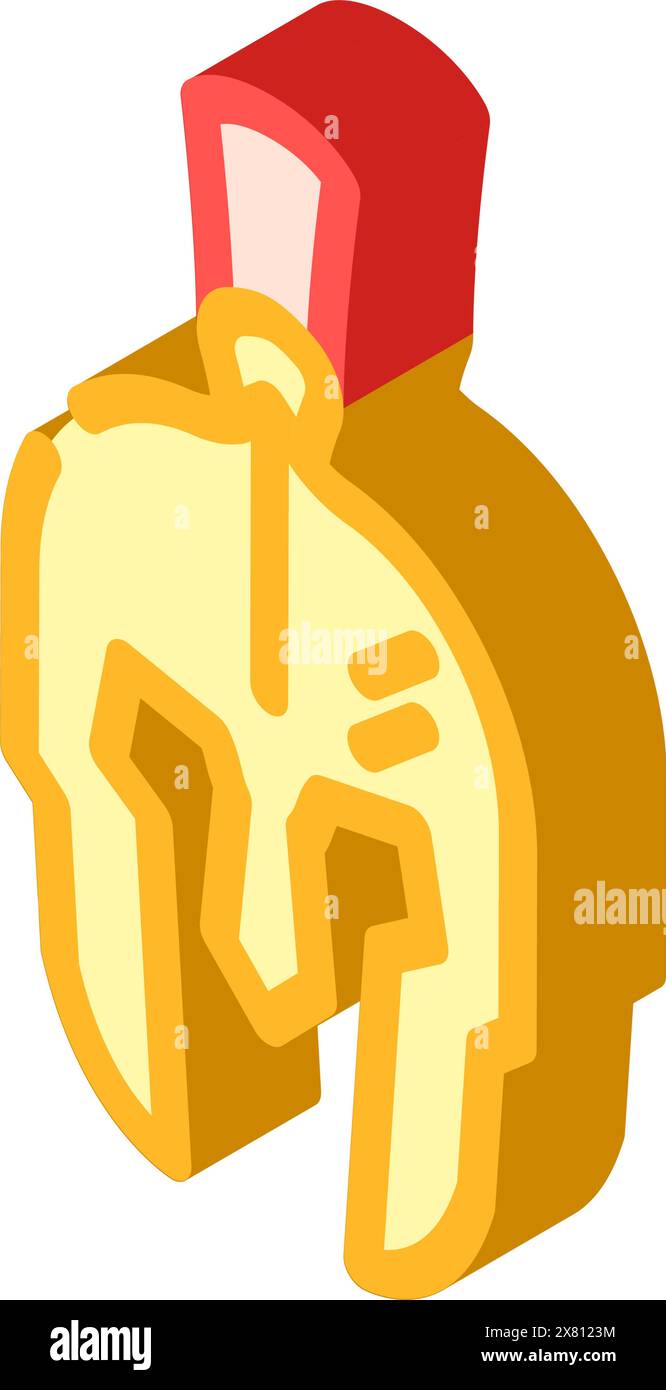 helmet battle spartan roman isometric icon vector illustration Stock ...