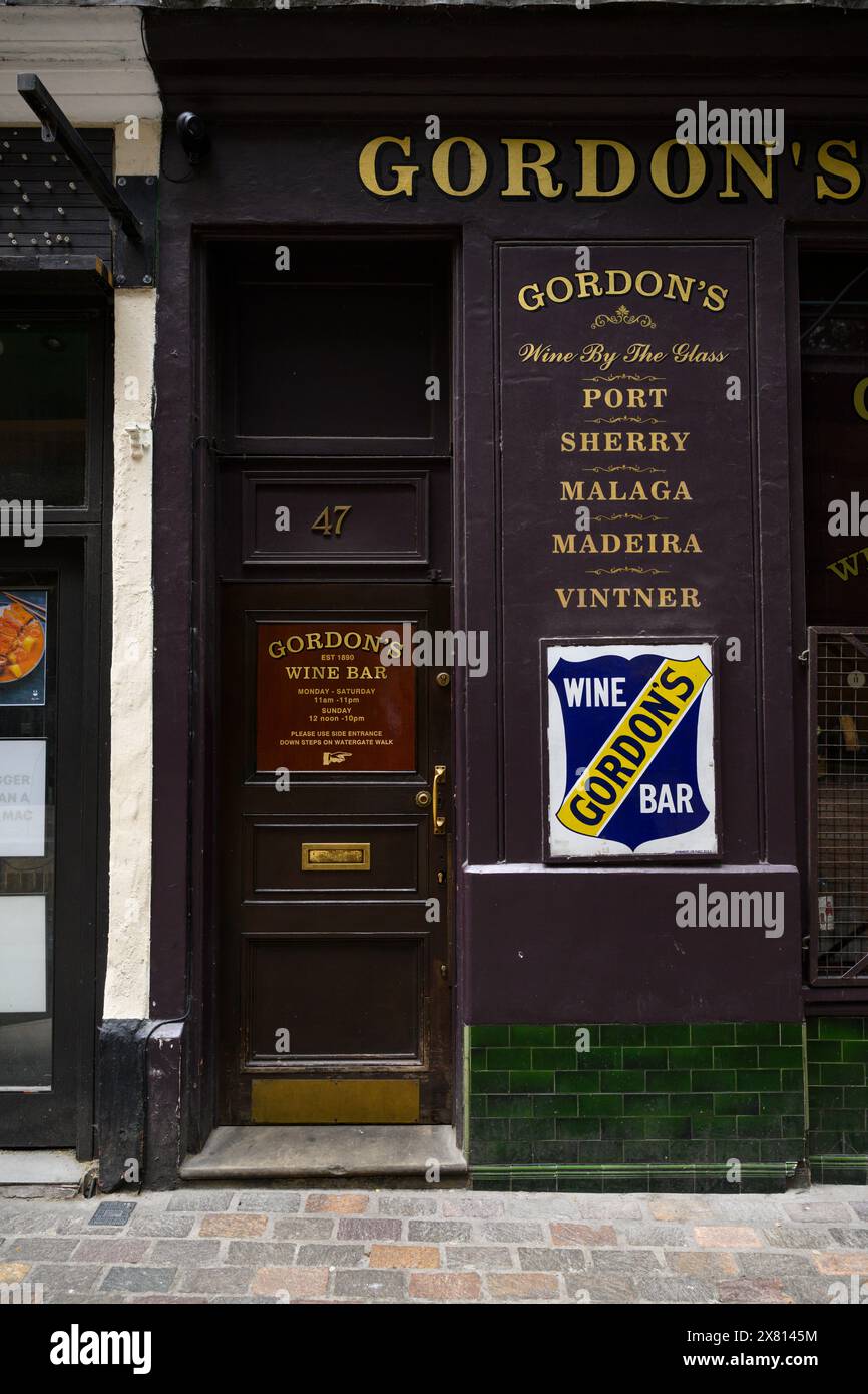 Gordon’s Wine Bar, known as the oldest wine bar in London, was