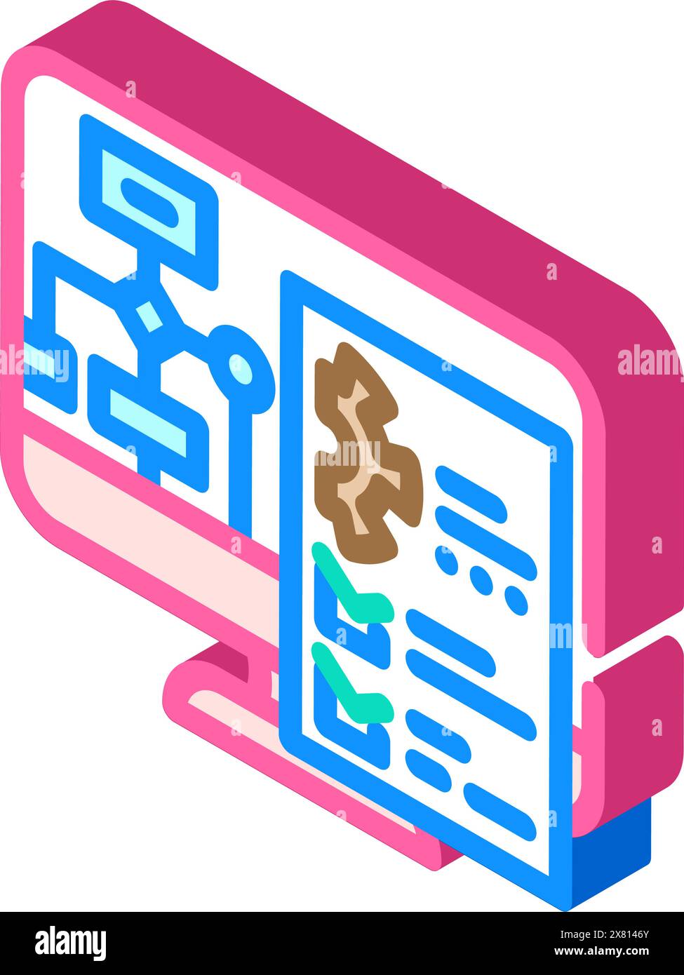 system evaluation analyst isometric icon vector illustration Stock ...