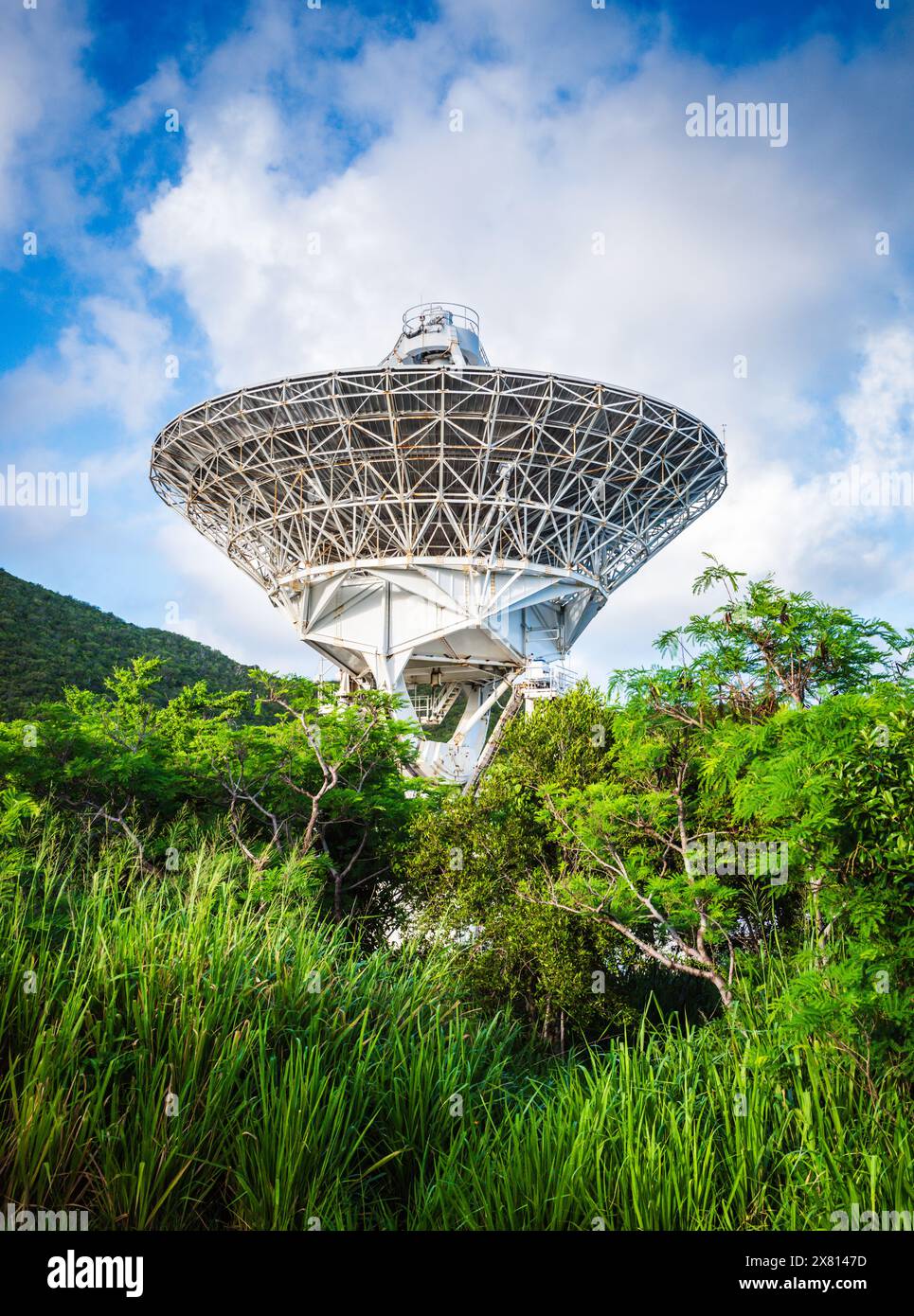 St. Croix, US Virgin Islands - September 8, 2016:This is one of a network of observation stations across the US used to study the cosmos. Stock Photo