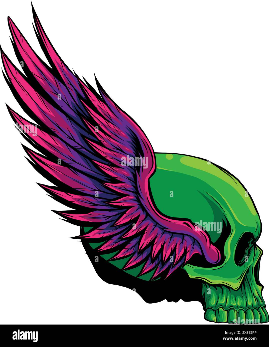 vector illustration of human skull digital draw Stock Vector Image ...