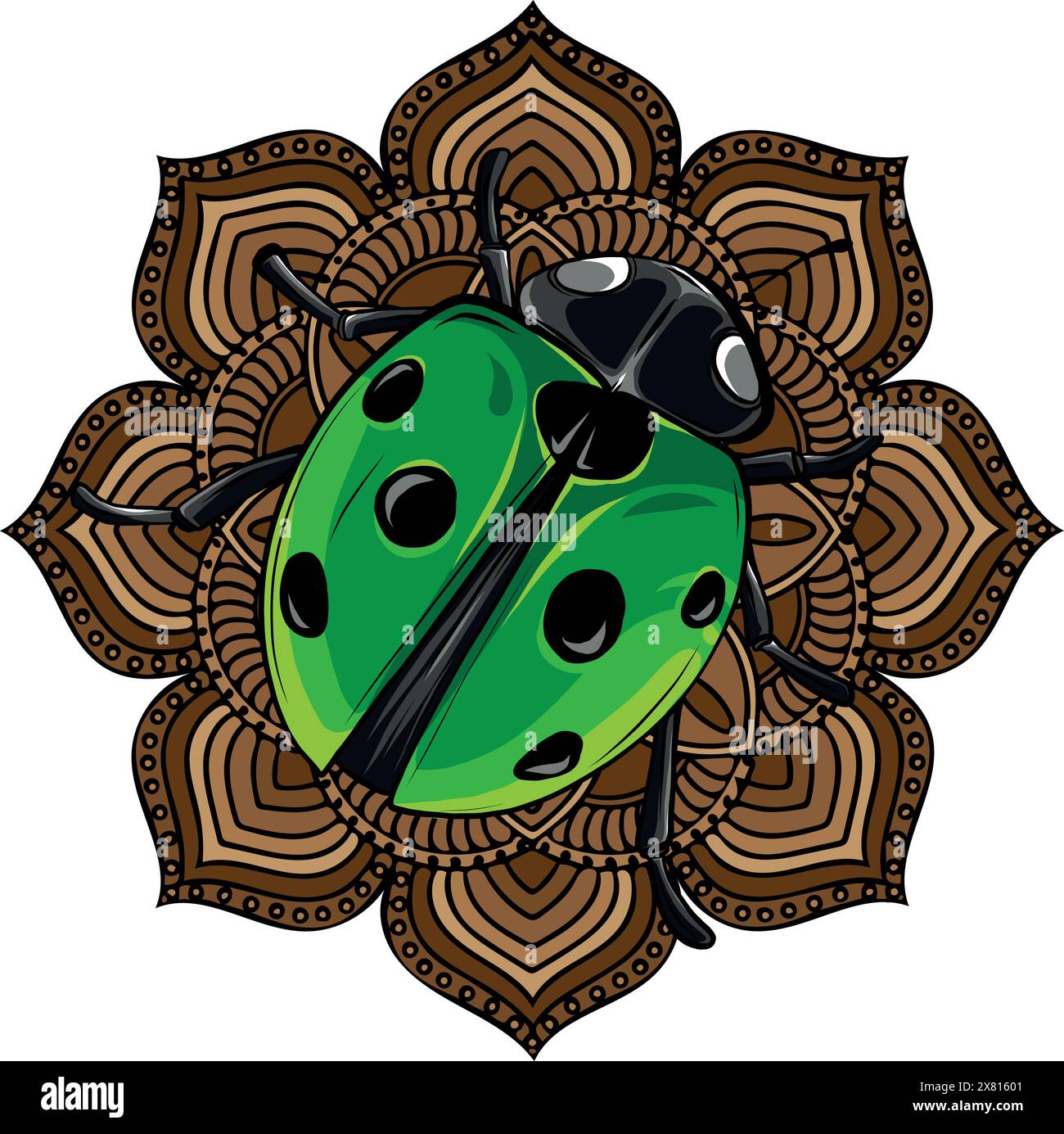 Cute ladybug cartoon vector illustration design art Stock Vector Image ...