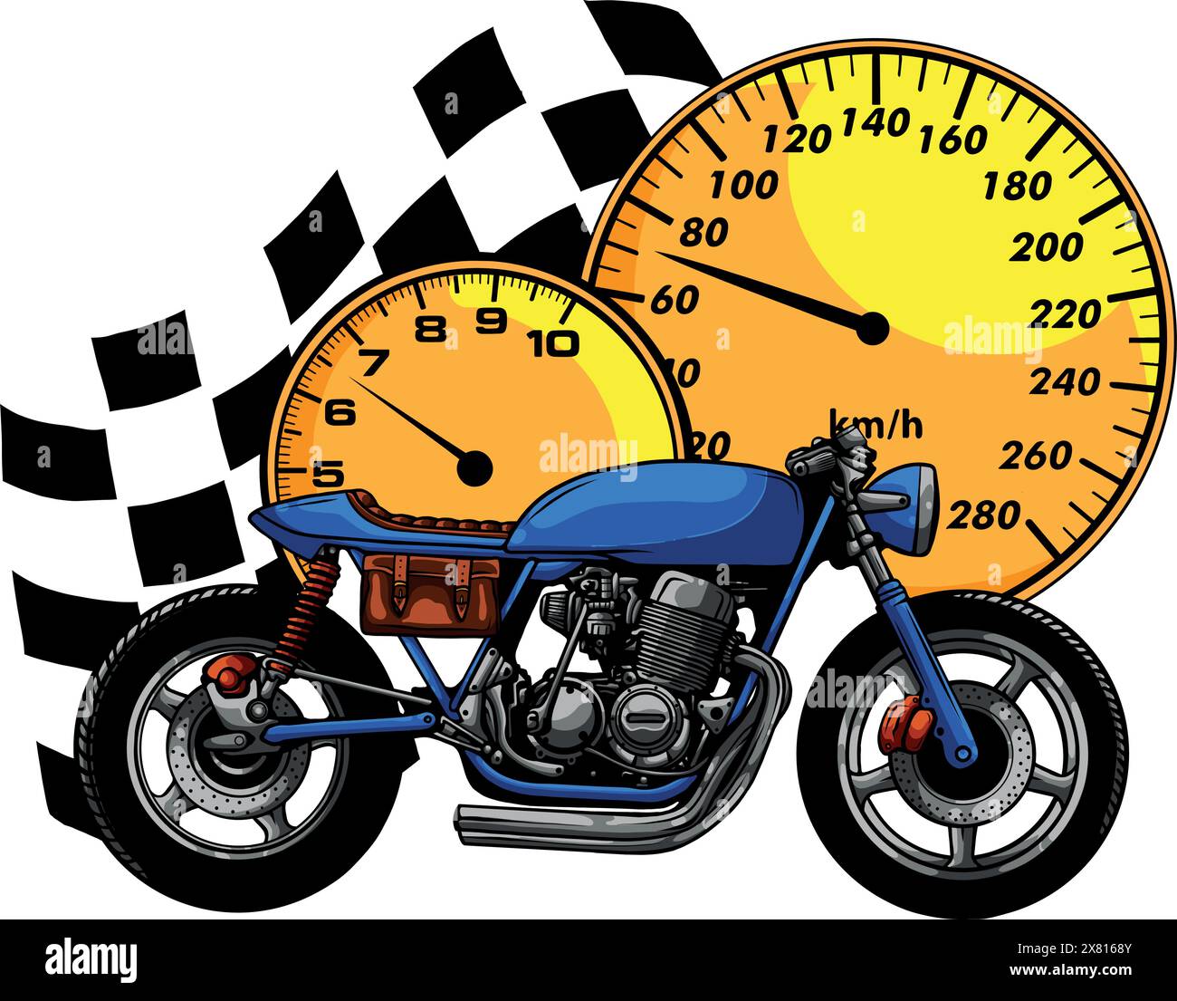 Cafe racer motor bike vector illustration design Stock Vector Image ...