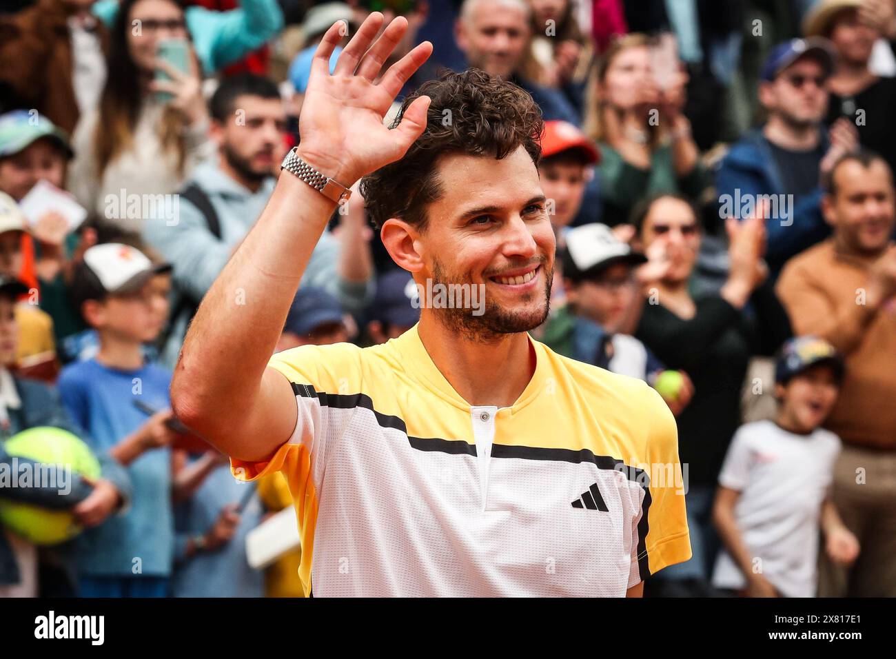 Paris, France, France. 22nd May, 2024. Ceremony in honor of Dominic THIEM of Austria during third qualifying day of Roland-Garros 2024, French Open 2024, Grand Slam tennis tournament at Roland-Garros Stadium on May 22, 2024 in Paris, France. (Credit Image: © Matthieu Mirville/ZUMA Press Wire) EDITORIAL USAGE ONLY! Not for Commercial USAGE! Stock Photo