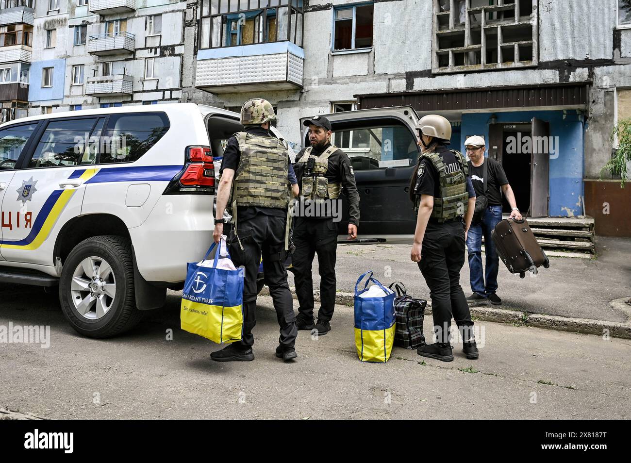 Non Exclusive: STEPNOHIRSK, UKRAINE - MAY 21, 2024 - Police officers ...