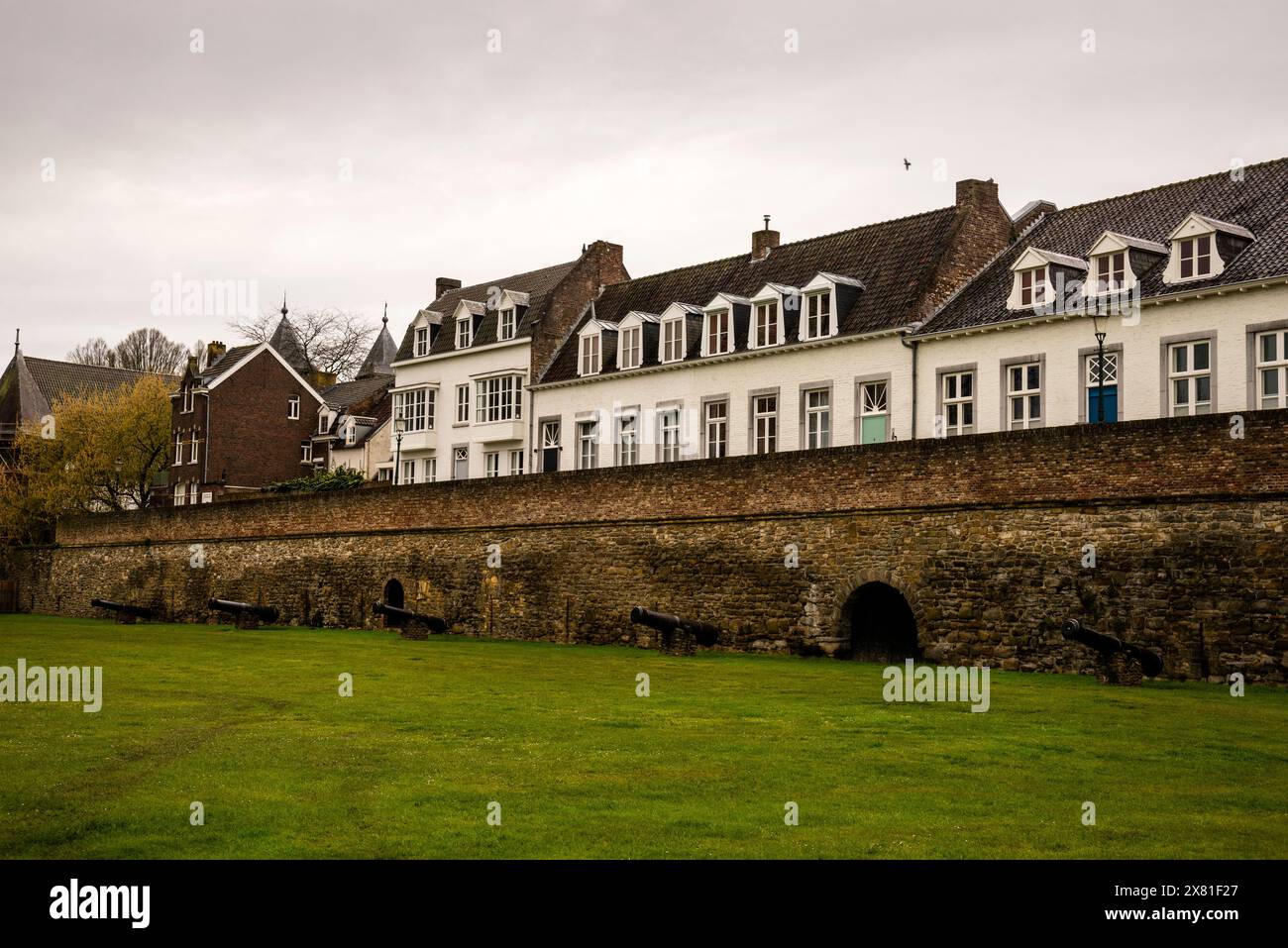 Medieval city wall of Maastricht, Netherlands. Stock Photo